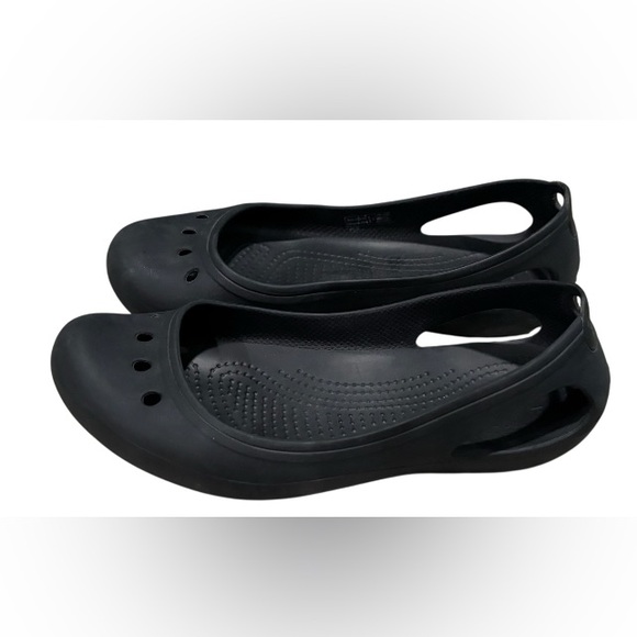 Crocs Black Kadee Flats Ballet Slip On Shoes Women's US 8 Comfort - Picture 1 of 5